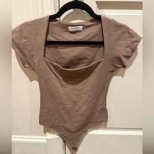 Babaton Brown Fitted Bodysuit